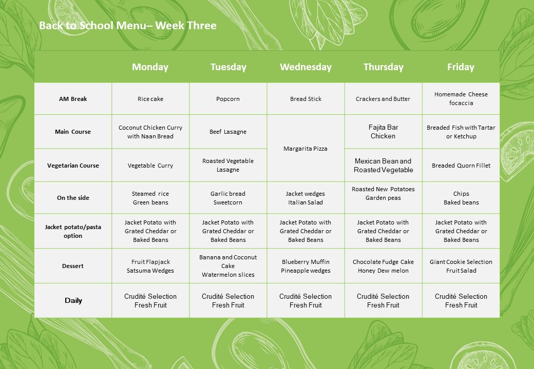 nursery menu w3 | Sancton Wood School